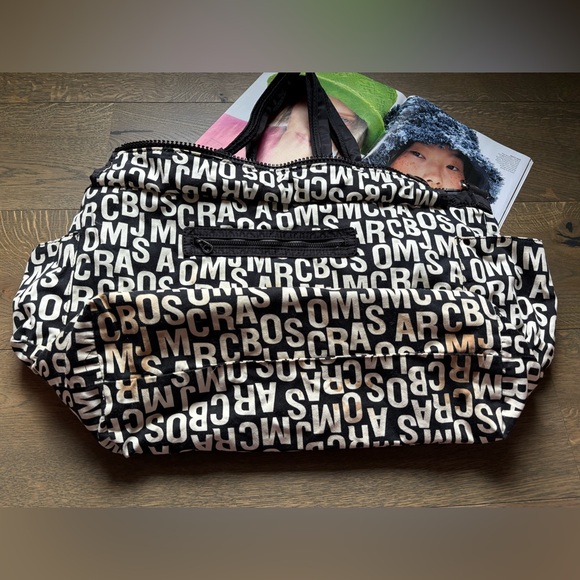 Marc By Marc Jacobs Eliza Nylon Travel Crossbody Tote Bag In Black - Picture 12 of 16